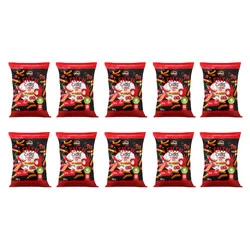 Zestaw 10x Chipsy z czerwonej soczewicy o smaku flaming hot 100g
