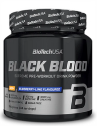 BioTech USA Black Blood NOX+ odżywka przedtreningowa 340 g smak jagoda - limonka