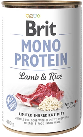 BRIT Mono Protein Lamb / Brown Rice JAGNIĘCINA RYŻ 400g