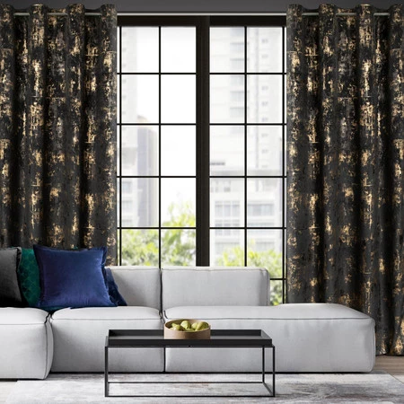 ZASŁONA GOTOWA TONIA 140 X 250 CM CZARNY