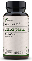 Pharmovit Czarci pazur Devil's Claw ekstrakt 250mg na wsparcie zdrowie stawów 90 kaps.