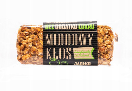 Łysoń Baton Miodowy Kłos BEZ DODATKU CUKRU Jabłko 45g