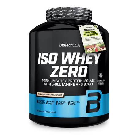 BioTech USA Iso Whey odżywka białkowa izolat 1816g smak ciasteczek z kremem