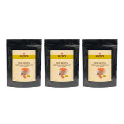 Zestaw: 3x Sattva Czerwona soczewica 1kg