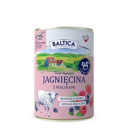 Baltica Smaki Regionów Jagnięcina Z Malinami  - Karma Mokra Dla Psa - 400g