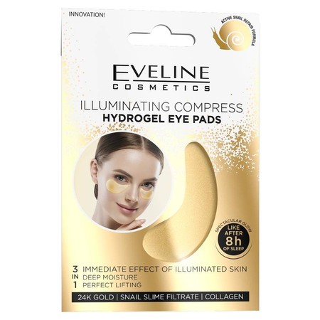 Eveline Hydrogel Eye Pads Hydrożelowe Płatki pod oczy - rozświetlający kompres  1op.-2szt