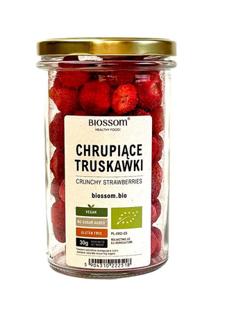 CHRUPIĄCA TRUSKAWKA BEZGLUTENOWA BIO 30 g - BIOSSOM