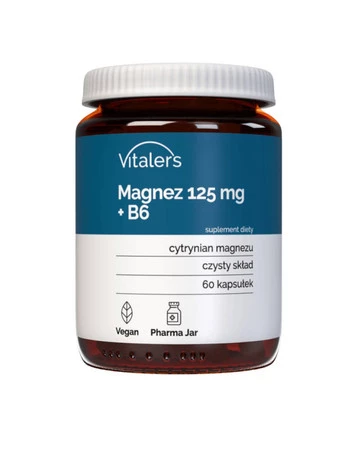 Vitaler's Magnez 125 mg + B6 12,5 mg 60 kaps.