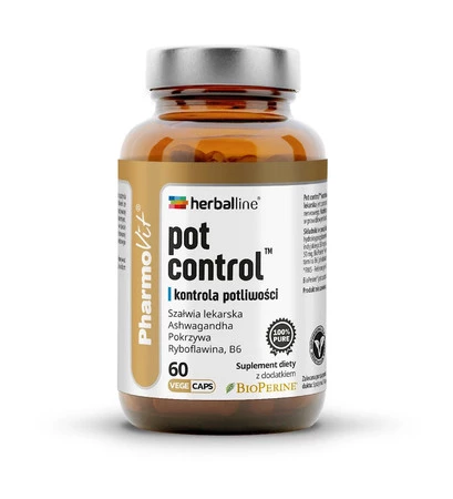 PHARMOVIT (HERBALLINE) KAPSUŁKI NA KONTROLĘ POTLIWOŚCI (POT CONTROL) BEZGLUTENOWE 60 szt.