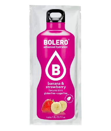 Bolero Banana & Strawberry 9g napój w proszku bez cukru