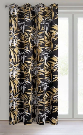 ZASŁONA GOTOWA ZOJA 140 X 250 CM CZARNY