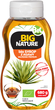 Syrop z agawy salamanea premium bio 680g Duża Paka