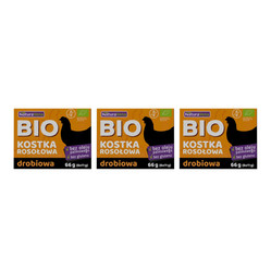 Zestaw: 3x KOSTKA ROSOŁOWA DROBIOWA BEZGLUTENOWA BIO 66 g - NATURAVENA