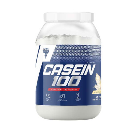 Trec CASEIN 100 Kazeina odżywka białkowa na noc 1800g smak Vanilia kremowa
