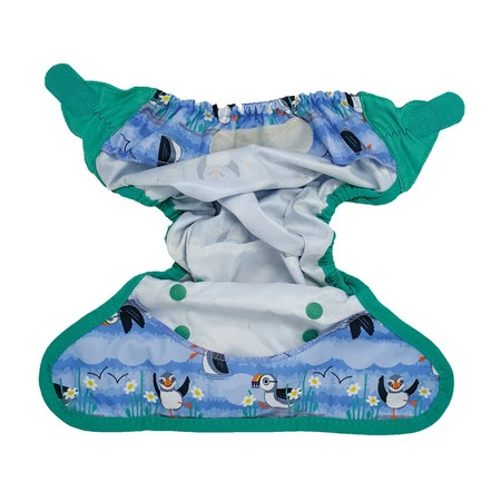 Close, Wodoodporny otulacz dla dzieci zapinany na rzepy, Blue Puffin