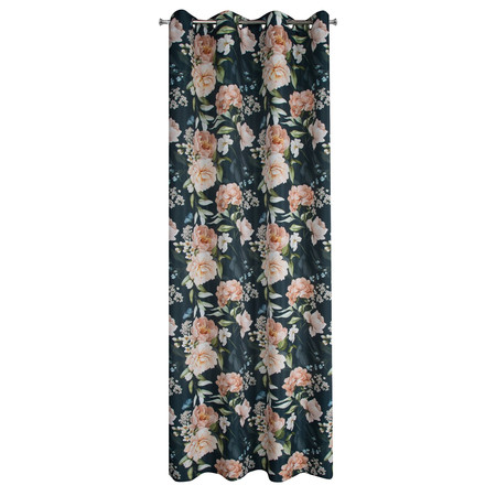 ZASŁONA GOTOWA SALMA 140 X 270 CM CZARNY