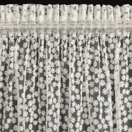 FIRANA GOTOWA DAISY NA TAŚMIE 130 X 270 CM BIAŁY