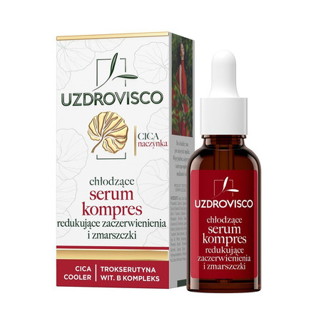 Uzdrovisco - Cica Chłodzące serum kompres redukujące zaczerwienienia i zmarszczki do cery naczynkowej 30ml