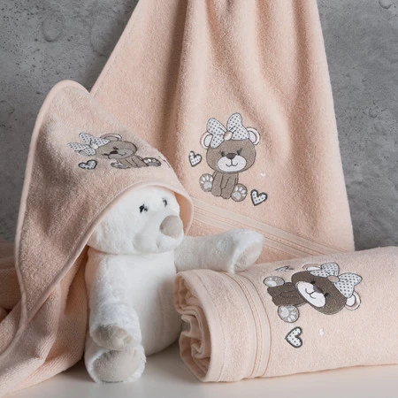 Ręcznik Dziecięcy Baby65 100 x 100 cm, Jasnopomarańczowy