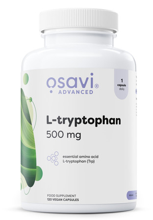 Osavi L-tryptophan 500mg Aminokwas wsparcie rytmu snu 120 kaps. vege