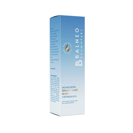 Balneokosmetyki - Biosiarczkowe serum do twarzy na noc z retinalem 0,1% 30ml