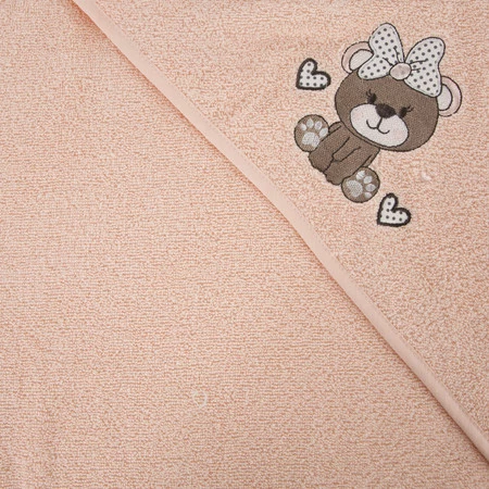 Ręcznik Dziecięcy Baby65 100 x 100 cm, Jasnopomarańczowy