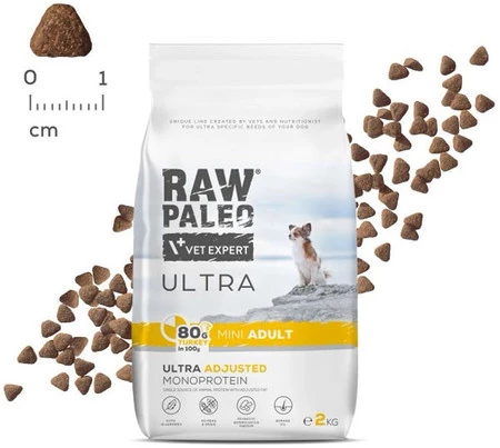 Vet Expert RAW PALEO Mini Adult Ultra Turkey 2kg