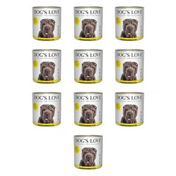 Zestaw 10x DOG'S LOVE Huhn - kurczak z gruszką, komosą ryżową i marchewką (800g)