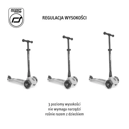 SCOOTANDRIDE Highwaykick 3 LED Hulajnoga składana ze świecącymi kółkami 3+ Kiwi