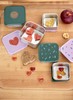 Lassig Pojemnik na przekąski snackbox ze stali nierdzewnej 3 szt. Happy Rascals Heart lavender