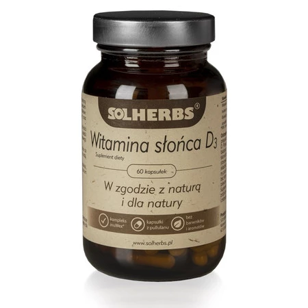 WITAMINA D3 60 KAPSUŁEK 50 mcg (2000 IU) - SOLHERBS