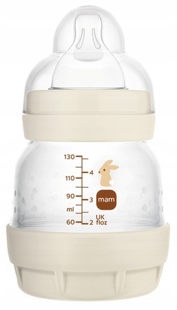 MAM Baby Butelka Antykolkowa Perfect Start 130ml, Grounding in Nature, Unisex, Beżowa