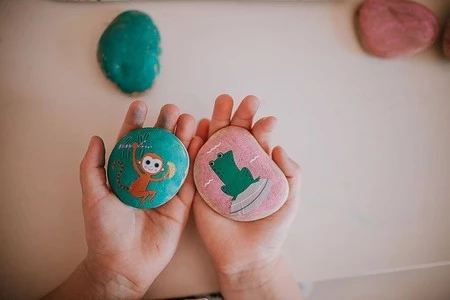 Janod Zestaw kreatywny Kamienie do ozdabiania 6+