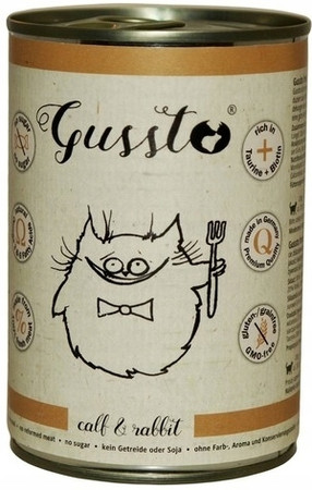 Gussto Cat Fresh Calf & Rabbit - karma mokra dla kota -  400 g