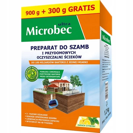 Bros Preparat do szamb i przydomowych oczyszczalni 900 g + 300 g