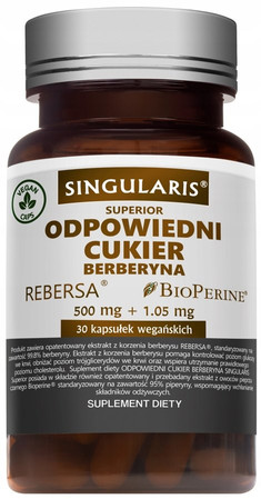 Singularis Odpowiedni Cukier Berberyna 30 kaps.