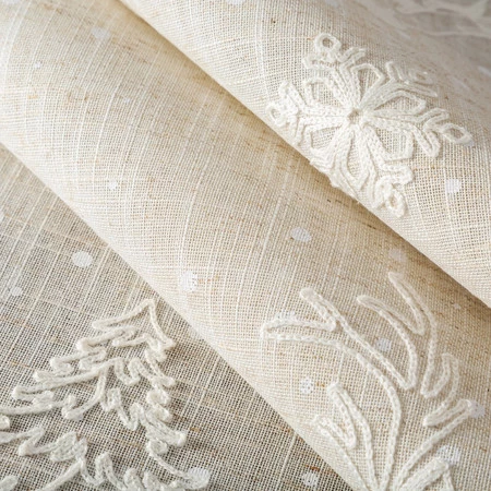 Świąteczny bieżnik dekoracyjny rozm.: 85 x 85 cm, kolor: beżowy