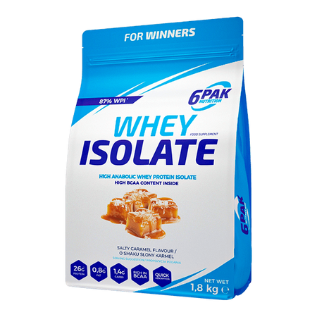 6PAK WHEY ISOLATE białko izolat WPI 1800g smak truskawka