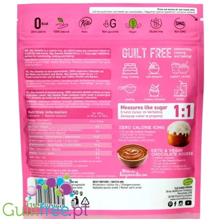 Cultured Foods − Hey Sweetie w pudrze − 250 g