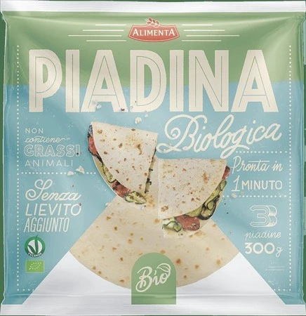 PIADINA TRADYCYJNA BIO (3 x 100 g) 300 g - ALIMENTA - KRÓTKA DATA 2025-02-02 