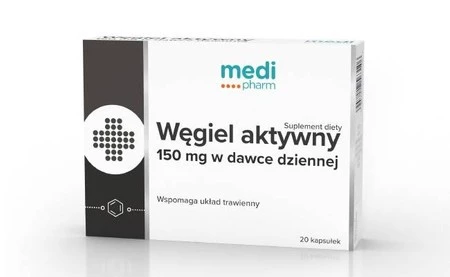 MEDI PHARM – WĘGIEL AKTYWNY – 20 kaps. KRÓTKA DATA 12.2023
