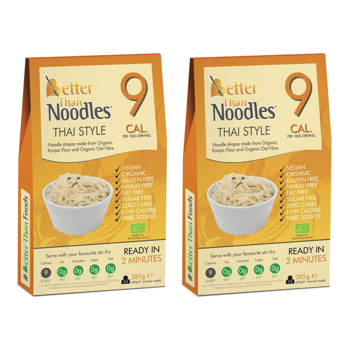Zestaw 2x Makaron Konjac Thai Style Bio Bezglutenowy 385g - Nabea.pl