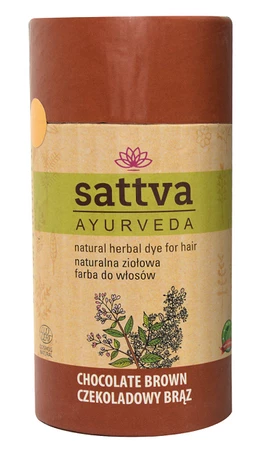 Sattva - Henna Naturalna ziołowa farba do włosów Czekoladowy Brąz 150g