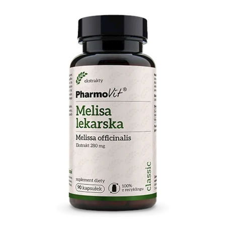 PHARMOVIT MELISA LEKARSKA EKSTRAKT (280 mg) BEZGLUTENOWA 90 KAPS.