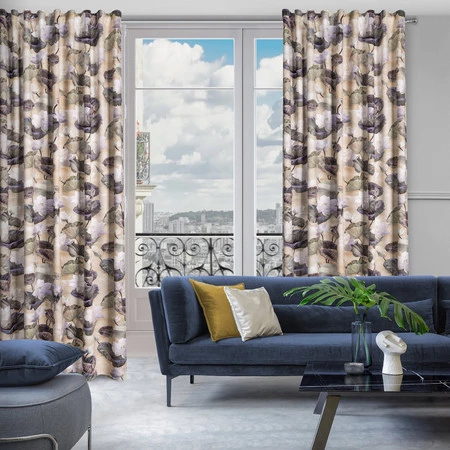 ZASŁONA GOTOWA LOTOS NA TAŚMIE 140 X 270 CM BEŻOWY