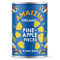 AMAIZIN ANANAS KAWAŁKI BIO 400 g (240 g) PUSZKA
