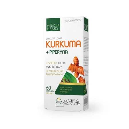 MEDICA HERBS Kurkuma + Piperyna 60 kaps.