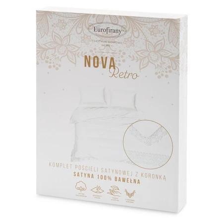 Komplet pościeli Retro 5, 220 x 200 cm, Biały