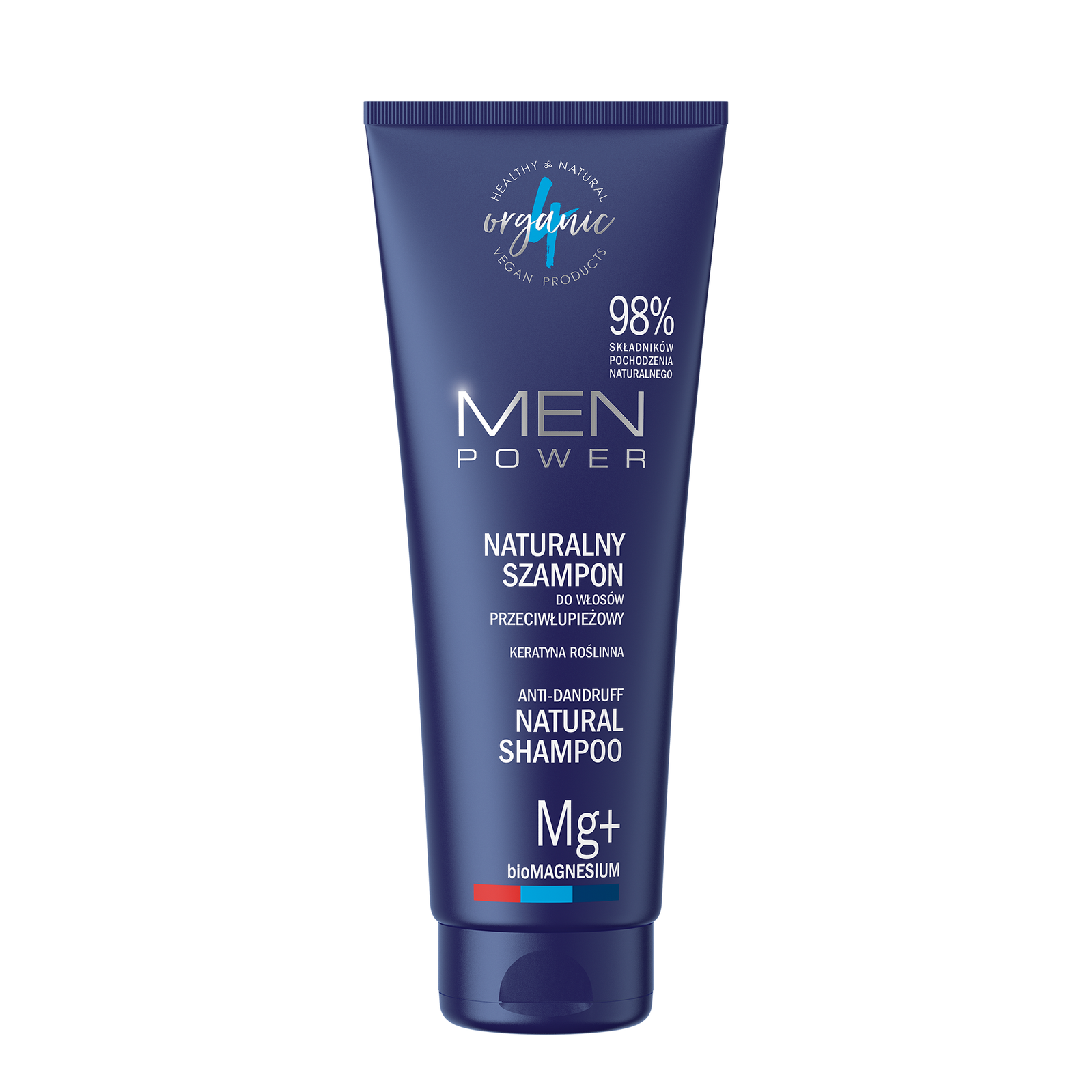4organic - Men Power Naturalny przeciwłupiezowy szampon do włosów 250ml - Nabea.pl