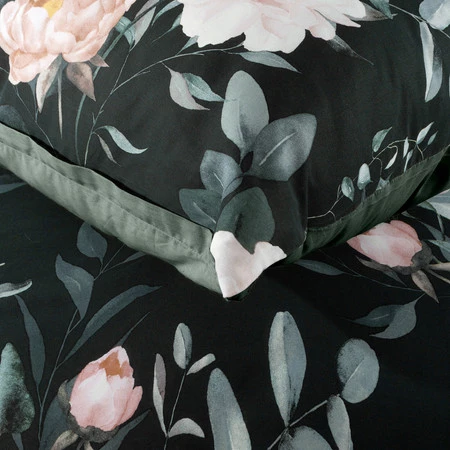 KOMPLET POŚCIELI BAWEŁNIANEJ ROSITA1 140 X 200 CM CZARNY